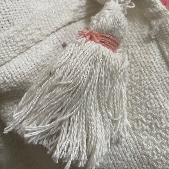 Rachel Zoe Decorative Throw 50"x70" Holiday Cheer Pink Trees Tassels Christmas - Picture 10 of 12